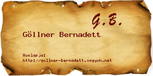 Göllner Bernadett névjegykártya