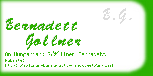 bernadett gollner business card